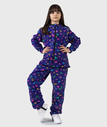 SET - Polar Fleece Pants And Hoodie Multicolor Stars