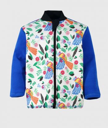 Polar Fleece And Softshell Flowers And Birds Drawings Jacket