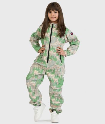 Removable Hood - Waterproof Softshell Overall Snake Green