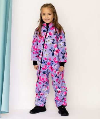 Waterproof Softshell Overall Comfy Exotic Flowers And Butterflies Jumpsuit