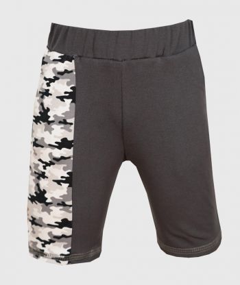 Short Pants Pockets Camouflage Grey