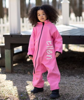 Waterproof Softshell Overall Comfy Pink Bodysuit